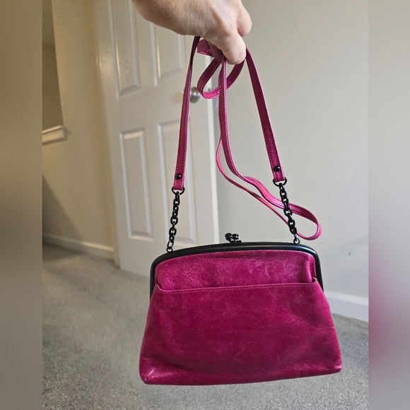 HOBO Brand Pink Black Hardware Shoulder Crossbody Girlhoodcore Cottagecore - Picture 2 of 12